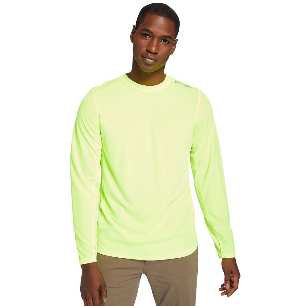 Camisetas Timberland Hombre Pro® Wicking Good Largos Sleeve Verde - Chile BAC-893145